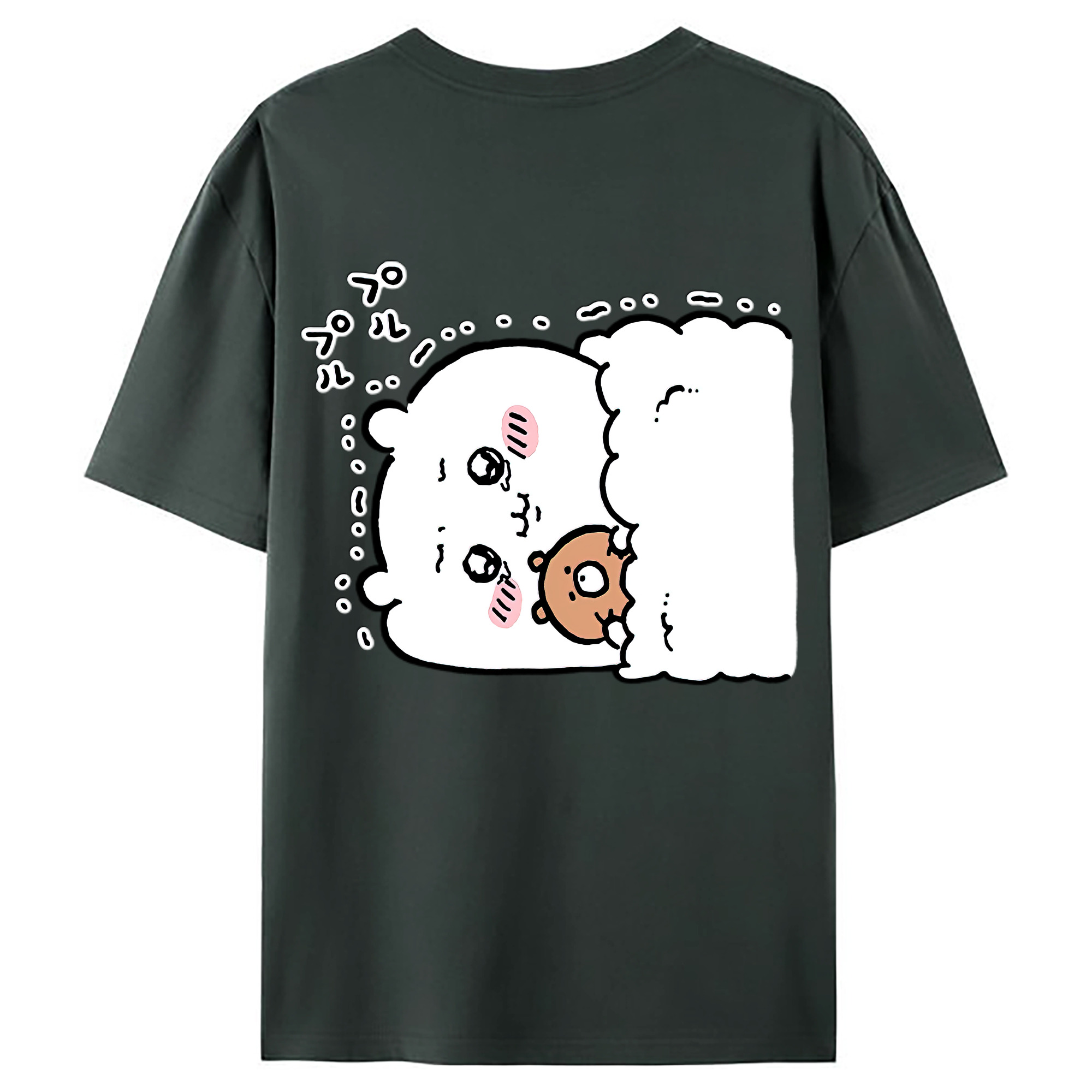 （画像用） ちいかわ ちいかわ Chii-kawa chiikawa 綿100％ メンズ半袖Tシャツ（バックプリント） 通気性